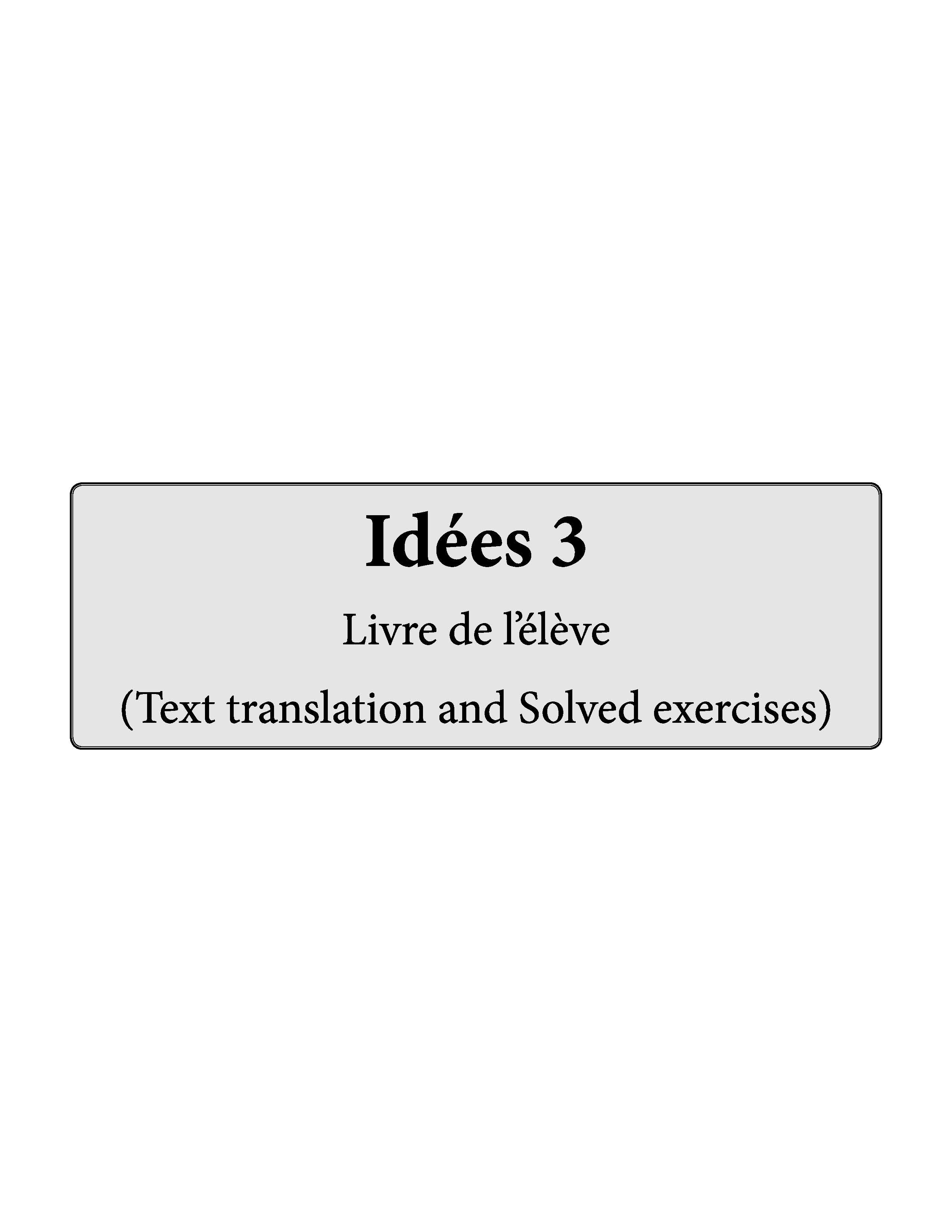 Idées Complete Study Material 3 (For Class 8) Text Translation